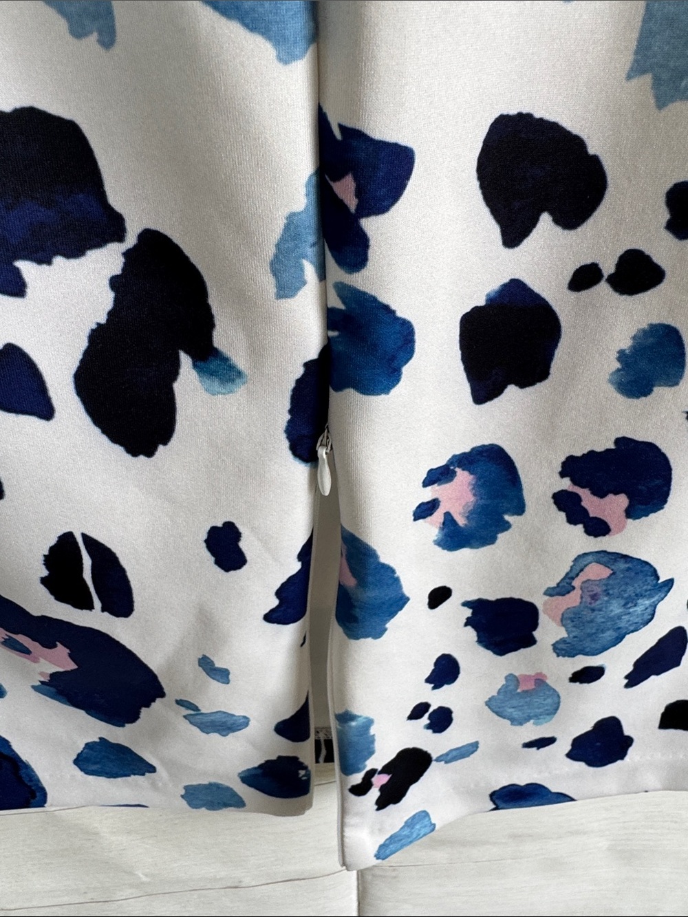 Eloquii Blue & Pink Watercolor Leopard Print Plus Size 16 Skirt - Picture 3 of 6